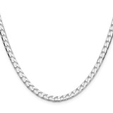 Sterling Silver 4mm D/C Square Curb Chain - QF-87340DDC-8176