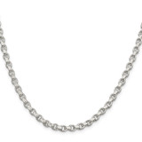 Sterling Silver 4mm Diamond-cut Rolo Chain - QF-D88A7587-1475