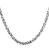 Sterling Silver 4mm Fancy Byzantine Chain - QH-74A884A0-1635