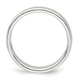 Sterling Silver 4mm Flat with Rope Edge Size 12 Band