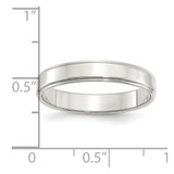 Sterling Silver 4mm Flat with Step Edge Size 6.5 Band