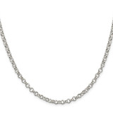 Sterling Silver 4mm Rolo Chain - QF-6AD12202-5641