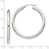 Sterling Silver 4mm Round Hoop Earrings - QE-68CF2F17-8383