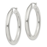 Sterling Silver 4mm Round Hoop Earrings - QE-BD9EF1DA-8532