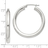 Sterling Silver 4mm Round Hoop Earrings - QE-BD9EF1DA-8532