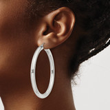 Sterling Silver 4mm Round Hoop Earrings - QE-BE9EFEDE-7062
