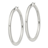 Sterling Silver 4mm Round Hoop Earrings - QE-E0E16D5D-6933