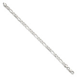Sterling Silver 5.5mm Lightweight Flat Figaro Chain - QM-07AA08B9-3238