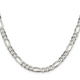 Sterling Silver 5.5mm Lightweight Flat Figaro Chain - QM-F07B94D2-8632
