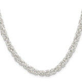 Sterling Silver 5.5mm Rounded Byzantine Chain - QF-4AC250FA-3291