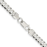 Sterling Silver 5.65mm Concave Beveled Curb Chain - QC-12D03D03-6423