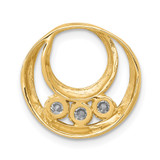 14k 3/8 carat Lab Grown Diamond VS/SI+ G+ Complete Circle Chain Slide Pendant