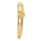 14k 3/8 carat Lab Grown Diamond VS/SI+ G+ Complete Cross Chain Slide Pendant