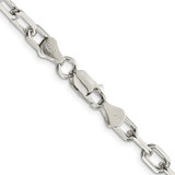 Sterling Silver 5.75mm Diamond-cut Long Link Cable Chain - QA-8E51494E-2942