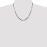Sterling Silver 5.75mm Diamond-cut Rope Chain - QD-48E5091F-2482