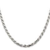 Sterling Silver 5.75mm Diamond-cut Rope Chain - QD-7C07E9B1-8542