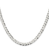 Sterling Silver 5.75mm Flat Curb Chain - QL-7CB47504-4192