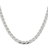 Sterling Silver 5.7mm D/C Flat Anchor Curb Chain - QF-BEAD5A75-3784