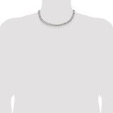 Sterling Silver 5.9mm Flat D/C Pave Curb Chain - QP-EF088C39-9490