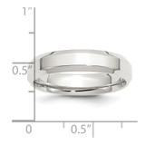 Sterling Silver 5mm Beveled Edge Size 9.5 Band