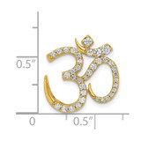 14k 3/8ct. Diamond Om Chain Slide