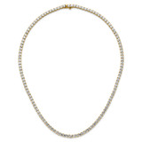 14k 30 1/2 carat Lab Grown Diamond VS/SI+ G+ Complete Round 20 inch Straight Tennis Necklace