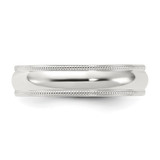 Sterling Silver 5mm Comfort Fit Half Round Milgrain Size 9 Band