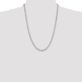 Sterling Silver 5mm D/C Square Curb Chain - QF-345546C8-2650