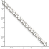 Sterling Silver 5mm D/C Square Curb Chain - QF-B7899D84-6724
