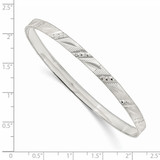 Sterling Silver 5mm Diamond Cut Slip-on Bangle - QB-F0F54A76-1164