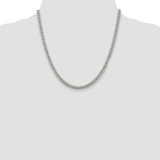 Sterling Silver 5mm Domed w/ Side D/C Curb Chain - QR-39AE250C-3959