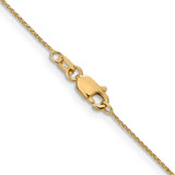 14K 30 inch .85mm Diamond-cut Spiga with Lobster Clasp Chain