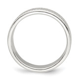 Sterling Silver 5mm Flat with Rope Edge Size 5 Band