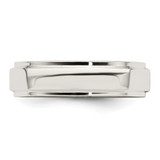 Sterling Silver 5mm Flat with Step Edge Size 10 Band