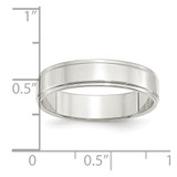 Sterling Silver 5mm Flat with Step Edge Size 4 Band