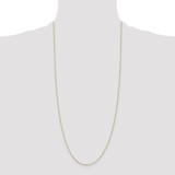 14K 30 inch .8mm Diamond-cut Cable with Lobster Clasp Chain