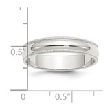Sterling Silver 5mm Half Round Milgrain Size 6 Band