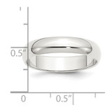 Sterling Silver 5mm Half Round Size 11 Band