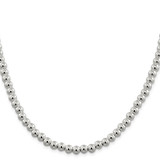 Sterling Silver 6.1mm Beads on Box Chain - QK-0C14FE91-6103