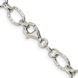 Sterling Silver 6.1mm Fancy Patterned Rolo Chain - QF-EF8CDF63-4452