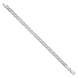 Sterling Silver 6.25mm 6 Side D/C Flat Double Curb Chain - QF-4DF9A1BB-2045