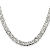 Sterling Silver 6.25mm 6 Side D/C Flat Double Curb Chain - QF-AFB4ED52-7170