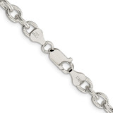 Sterling Silver 6.25mm Fancy Patterned Rolo Chain - QF-33FA6B8E-6327