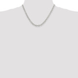 Sterling Silver 6.25mm Fancy Patterned Rolo Chain - QF-33FA6B8E-6327