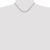 Sterling Silver 6.25mm Fancy Patterned Rolo Chain - QF-7DF0E9B5-7690