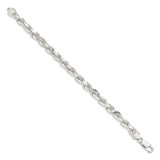 Sterling Silver 6.5mm Diamond-cut Rope Chain - QD-438D38CB-7245