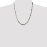 Sterling Silver 6.5mm Diamond-cut Rope Chain - QD-51E38A2C-9133
