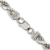 Sterling Silver 6.5mm Diamond-cut Rope Chain - QD-7B315835-2818