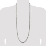 Sterling Silver 6.5mm Diamond-cut Rope Chain - QD-A391F5D3-4319