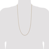 14K 30 inch 1.25mm Spiga with Lobster Clasp Chain